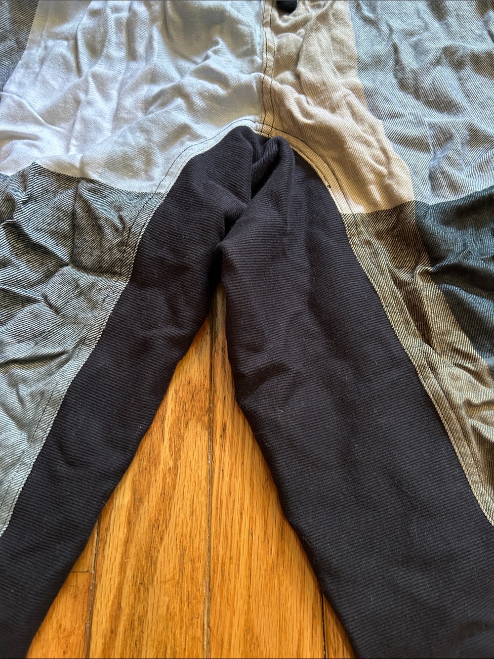 Free People Patchwork Joggers in Black, Gray & Cream NWTS - Picture 6 of 11